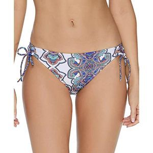 $38 Raisins Medium Junior Golden Hour Printed Side-Tie Bikini White Size Medium